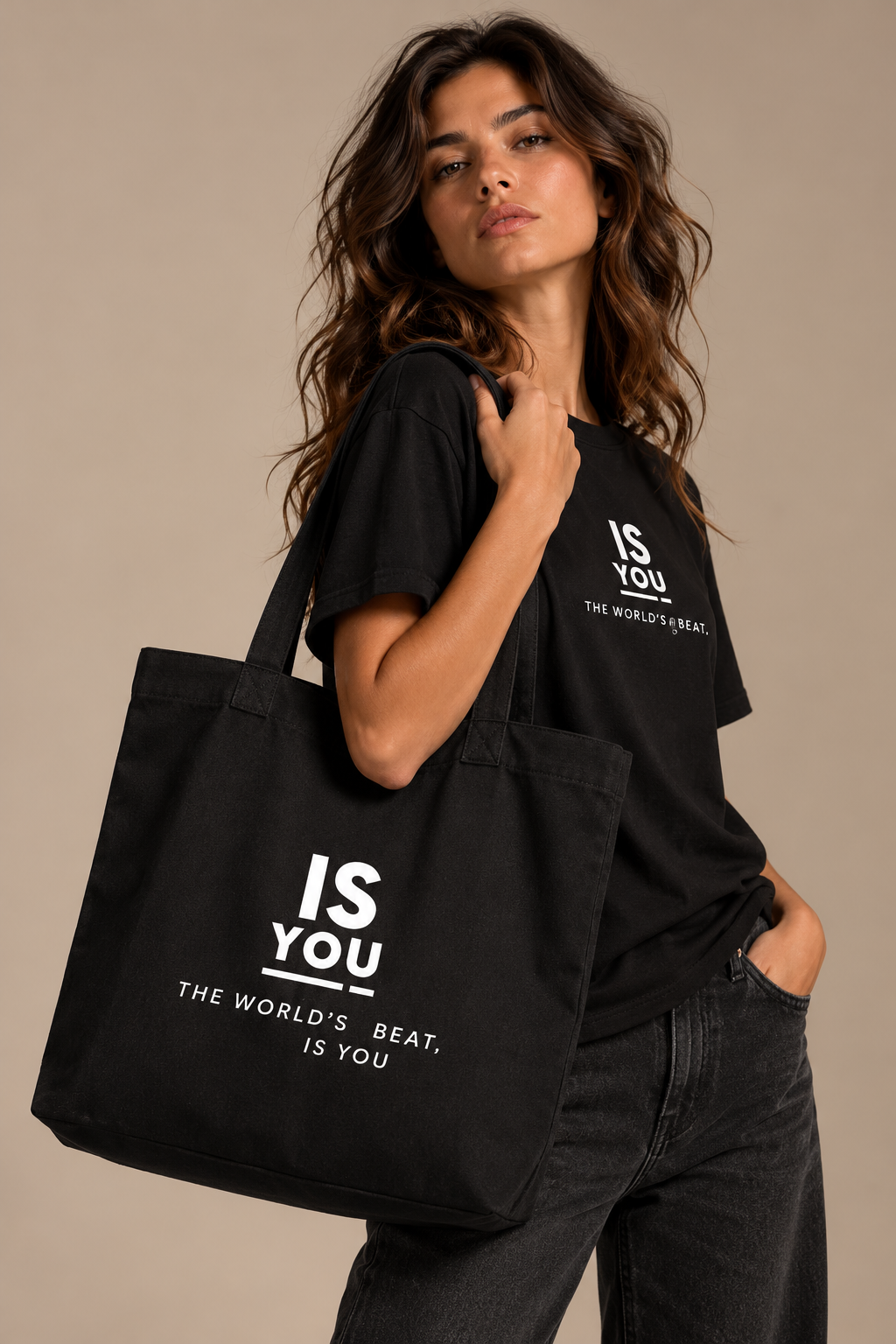 IS YOU — TOTE BAG nero, foto 2